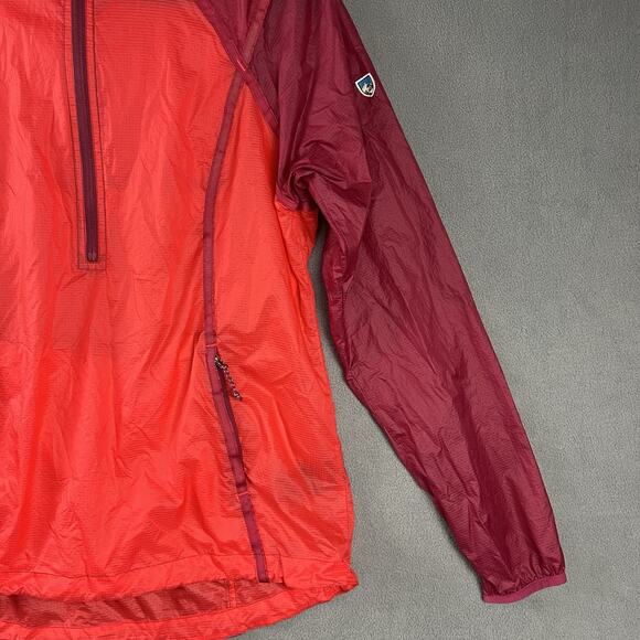 Kuhl Jacket Womens Medium Red Parajax Anorak Lightweight Full Zip Outdoor Hooded - Picture 5 of 9